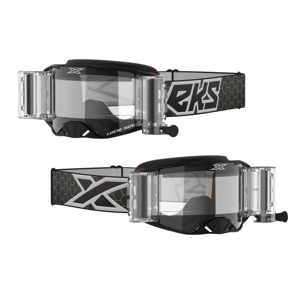 EKS LUCID GOGGLE RACE PACK BLACK & WHITE - ZIP OFF - Image 3