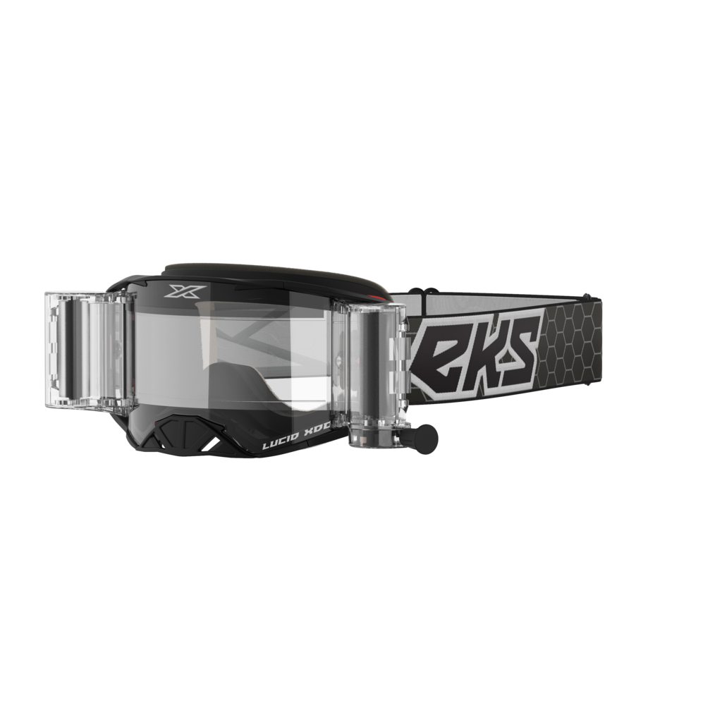 EKS LUCID GOGGLE RACE PACK BLACK & WHITE - ZIP OFF