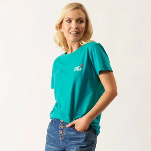 FOX ON A HIGH SS LADIES TEE TEAL