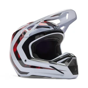 FOX V1 KAIROS HELMET - WHITE/FLO RED